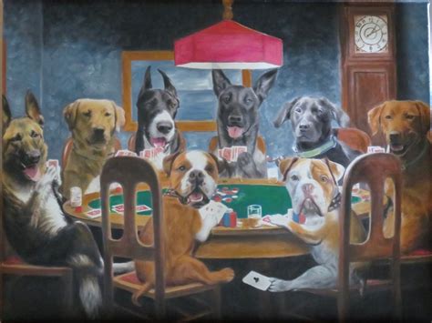 custom poker dogs painting